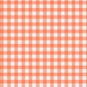 Orange Gingham  Checkerboard  - 1/3 inch