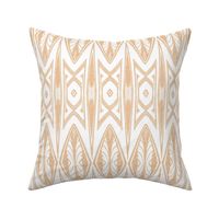 Tribal Shield Pattern in Velvety Apricot Peach  SMALL