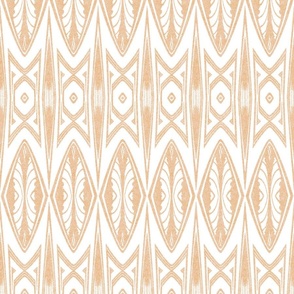 Tribal Shield Pattern in Velvety Apricot Peach  SMALL