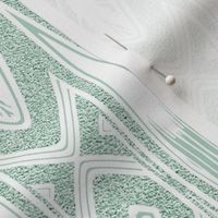 Tribal Shield Pattern in Velvety Mint Green Reversed  SMALL