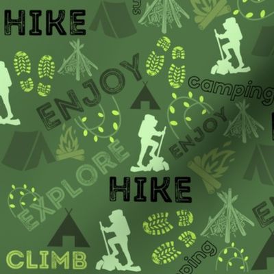 Camping  Hiking Outdoor activity design - Cama Green