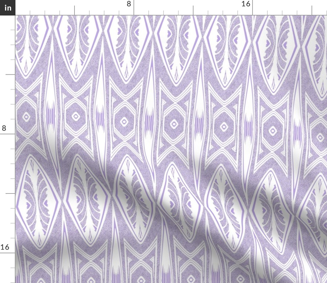 Tribal Shield Pattern in Velvety Lilac Reversed  SMALL