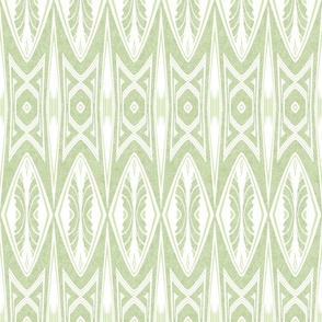 Tribal Shield Pattern in Velvety Iime Green Reversed  SMALL