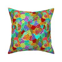 Hand drawn Multicolor Tribal Abstract Color01