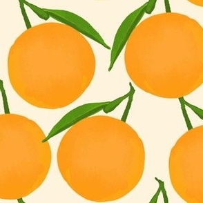 oranges on cream background