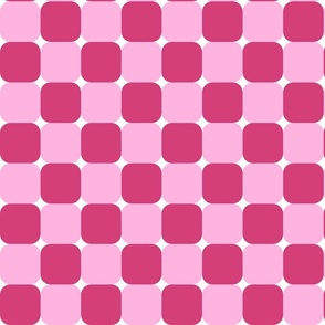 Pink Checkerboard Pattern Large Scale
