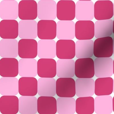 Pink Checkerboard Pattern Small Scale