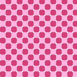 Pink Checkerboard Pattern Small Scale