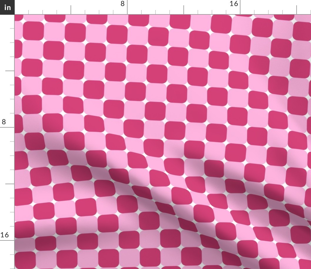 Pink Checkerboard Pattern Small Scale