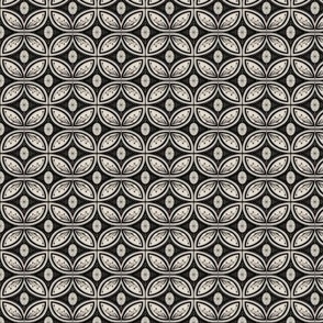 Cleo Vintage Glamour - Art Deco - Art Nouveau - Tessellation - Black and Beige Clay - Earth Tones - Mini