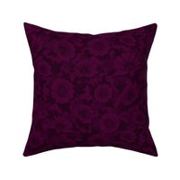 Romantic Deep Plum Painted Floral, Moody Bedroom Apartment Living, Maximalist Dark Purple Floral Blooms, Scattered Living Room Garden Floral, Deep Dark Artistic Monochrome Flowers, Decorative Opulent Fashionable Floral, Dark Dramatic Painterly