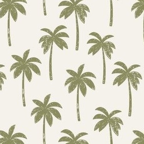 Sketchy PalmTrees - Olive Green