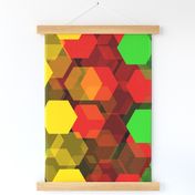 Textured hexagon party wall large print design