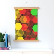 Textured hexagon party wall large print design