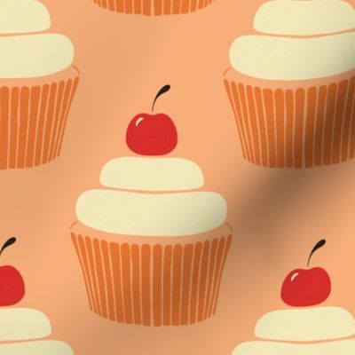 Cupcake - Peach and Cream