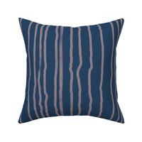 Irregular playful and vibrant stripes for summer decor in blue and pink