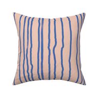 Irregular playful and vibrant stripes for summer decor in pink and blue
