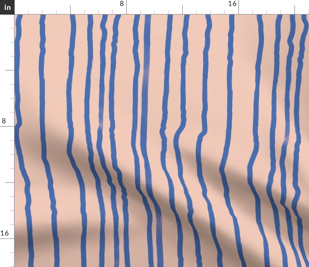 Irregular playful and vibrant stripes for summer decor in pink and blue