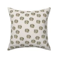 Embroidered Floral Pattern Sandy taupe