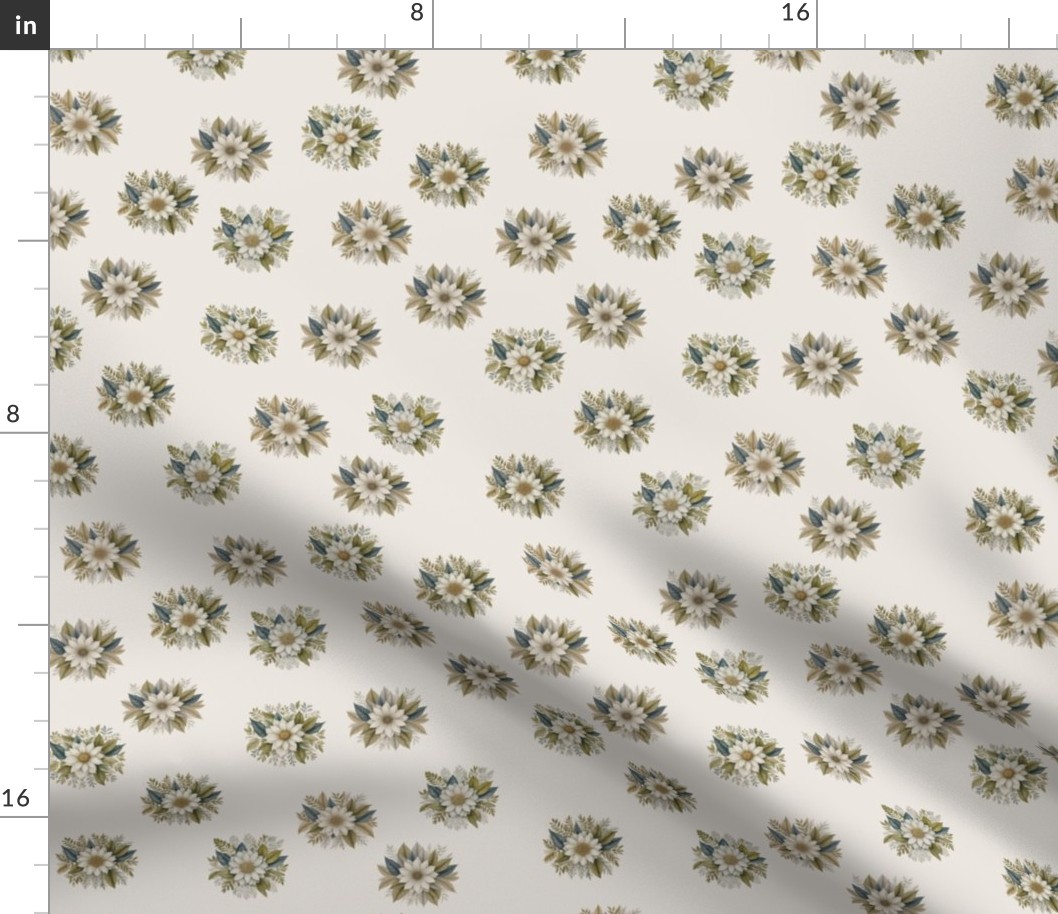 Embroidered Floral Pattern Sandy taupe