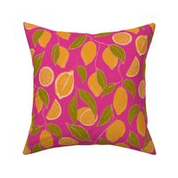 Endless Lemons Hot Pink-hot pink, yellow | large scale | SKU2404141380 | 24 in