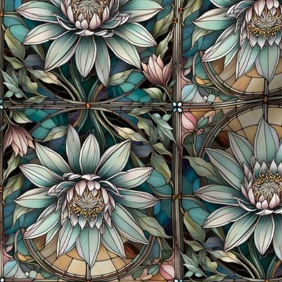 Bold Florals In Stained Glass 