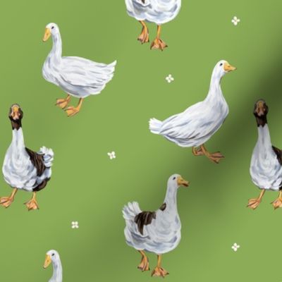 Geese (green)