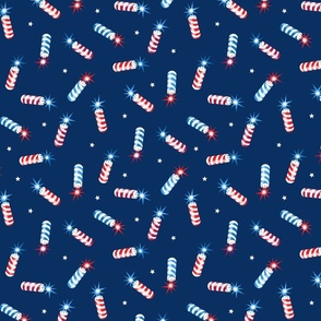 4th of july celebration | firecracker on dark blue | medium