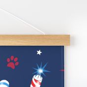 pawtriotic party – fireworks and paw prints | large