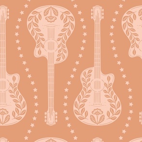 Guitars + Stars | Large Scale | Dark Peach & Dusty Pink