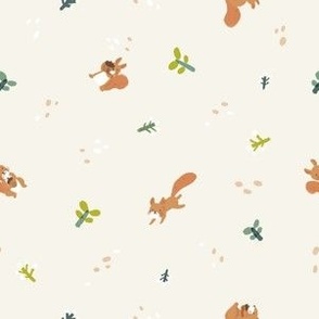 Squirrel-beige-small pattern