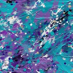 aqua violet paint splatter