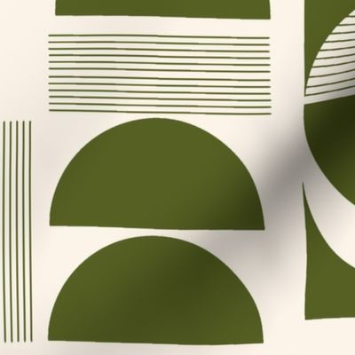 Midcentury Modern geo green