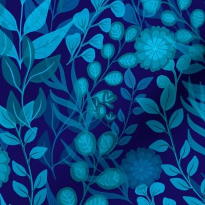 Summer Cool Pattern|Floral|Blue
