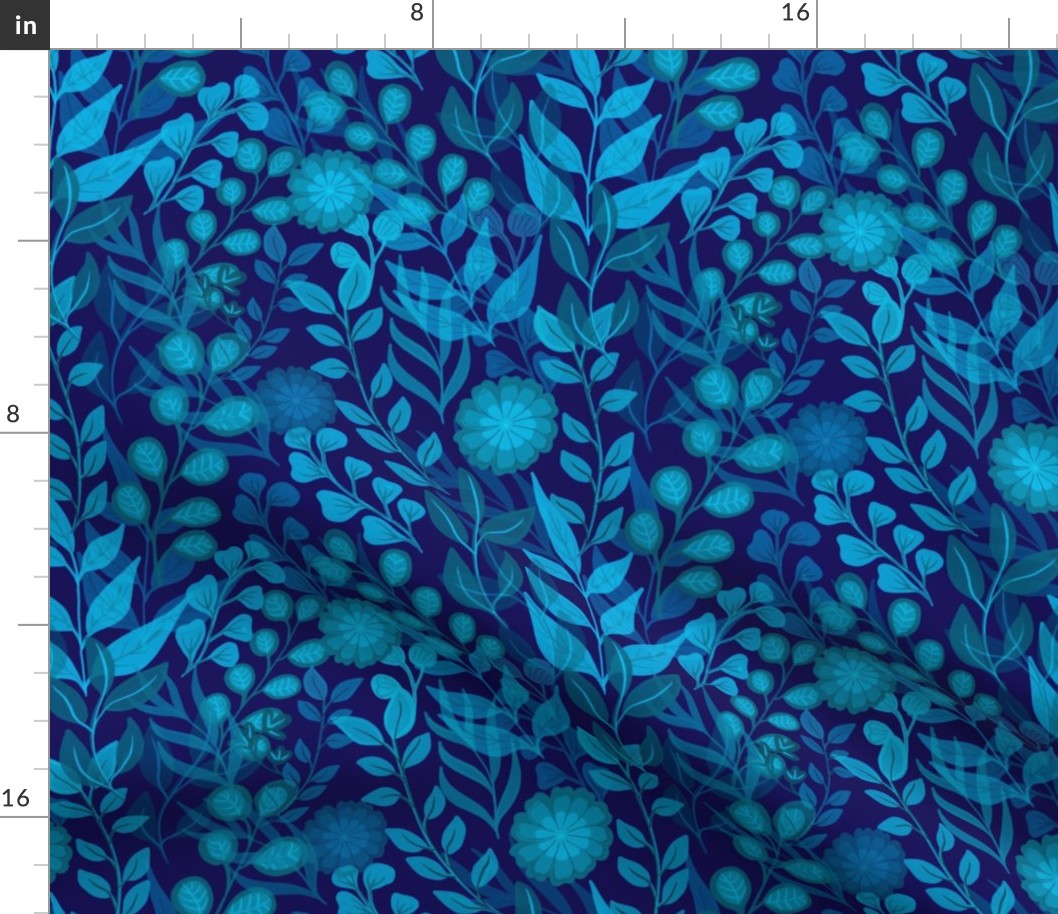 Summer Cool Pattern|Floral|Blue