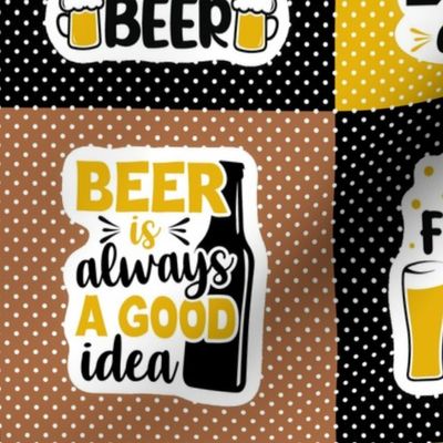 Beer Season 6x6 Patchwork Panels for Peel and Stick Wallpaper Swatch Stickers Patches Cheater Quilts Small Crafts