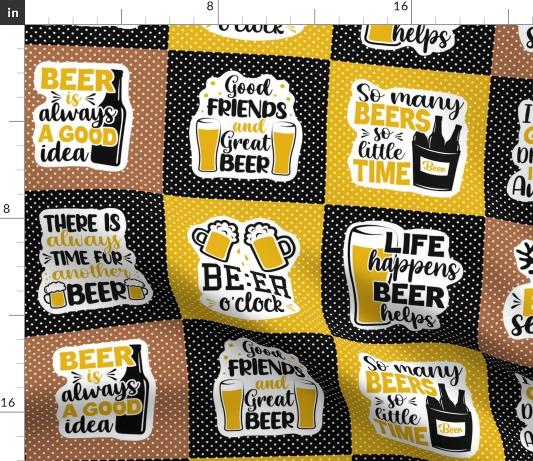 Beer Season 6x6 Patchwork Panels for Peel and Stick Wallpaper Swatch Stickers Patches Cheater Quilts Small Crafts