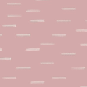 Irregular playful horizontal lines for summer decor in pink and cream