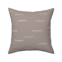 Irregular playful horizontal lines for summer decor in taupe and pink