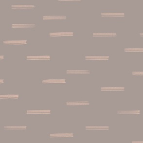 Irregular playful horizontal lines for summer decor in taupe and pink