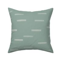 Irregular playful horizontal lines for summer decor in earthy green