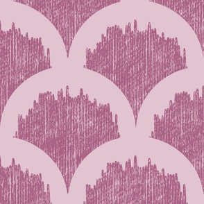 Textured tonal geometric violet large print design