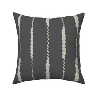 Abstract Irregular playful electrical lines for summer decor in charcoal, grey, and white
