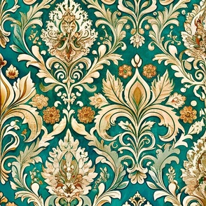 Moroccan damask pattern L