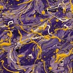 purple gold splatter paint