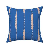 Abstract Irregular playful electrical lines for summer decor in cobalt, pink