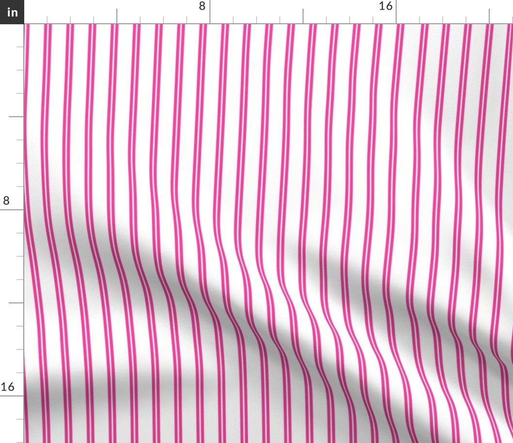 Vertical Lines Stripes_Rasberry Pink 16x16