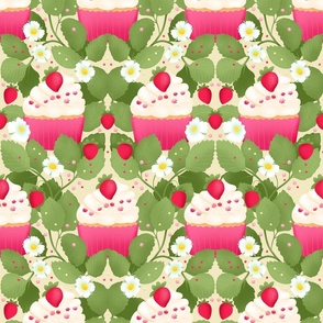 Strawberry Cupcakes Green 12inch