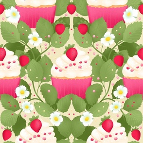 Strawberry Cupcakes Green