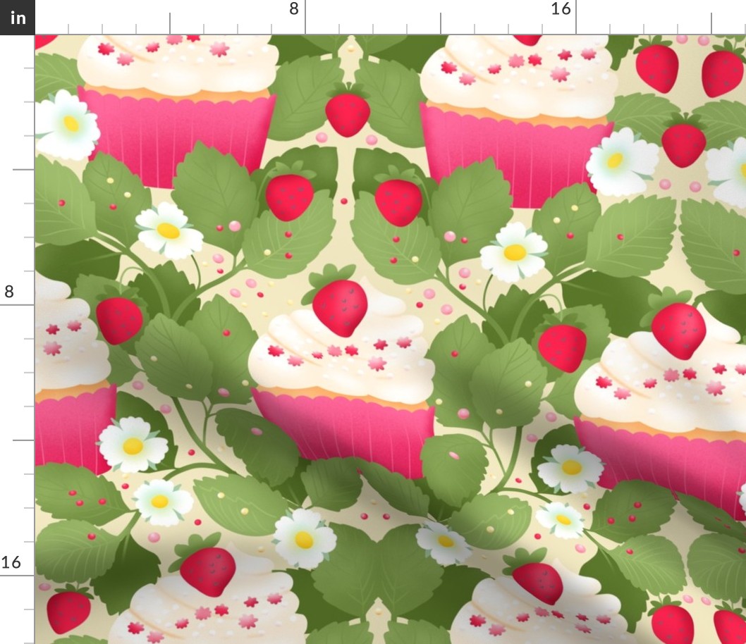 Strawberry Cupcakes Green